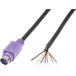 BKL Electronic 0204097 mini DIN konektor zástrčka, rovná Pólů: 6 fialová 1 ks