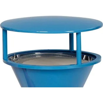 Odpadkový koš Stříška na kuželový stojanový popelník z plastu, modrá