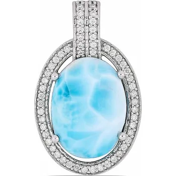 Přívěsek Larimar přívěsek stříbro Ag 925 VP049772 2,8 cm, 4,4 g