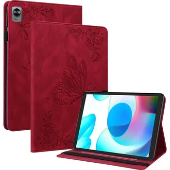 Pouzdro na tablet VSECHNONAMOBIL 43929 ART BUTTERFLY Zaklápěcí pouzdro Realme Pad Mini červené