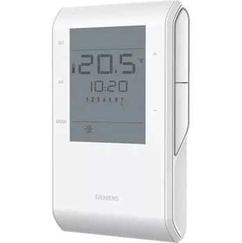 Termostat Siemens RDE50.1 Prostorový termostat, týdenní program, přepínací kontakt, bateriové napájení