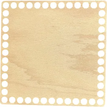 JarisWood Dno na košík háčkovaný čtverec 15 cm x 15 cm Povrchová úprava: Bez povrchové úpravy