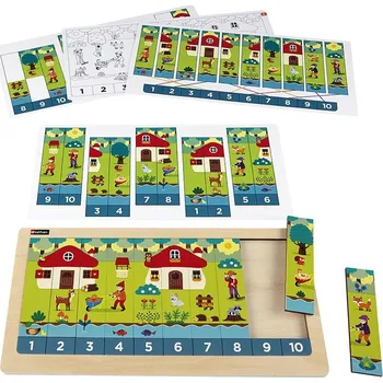 Puzzle Nathan Didaktické puzzle se skřítky - Počítání, kódování - pro 2 děti