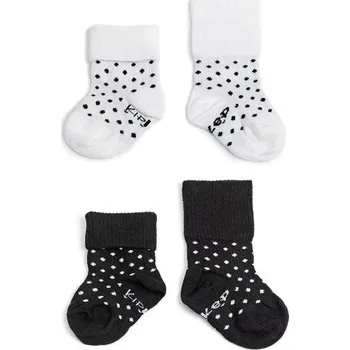 KipKep Dětské Stay-on-Socks 0-6 m 2 páry Black&White Dots