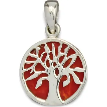 Náramek ORIENTAL Stříbrný přívěsek Strom života v červeném poli (Ag 925/1000, )
