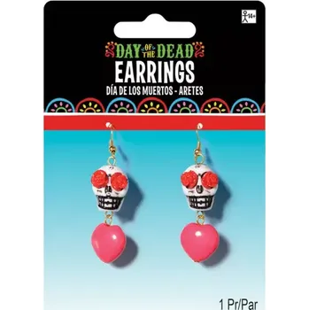 Party dekorace Halloweenské náušnice Day of the Dead
