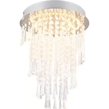 Trio Leuchten R67341106 POMP - Moderní stropní svítidlo s ověsky, stmívatelné dálkovým ovladačem, LED 18W, 2400lm, 2700 - 6500K, Ø 30cm (Stropní moderní stmívatelný lustr s možností změny barvy světla)