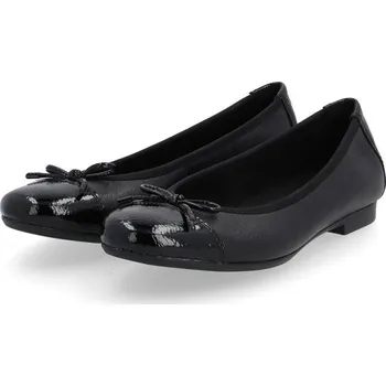 Dámská móda Černé dámské baleríny, lakovaná špička, nadměrné, D0K04-00 45