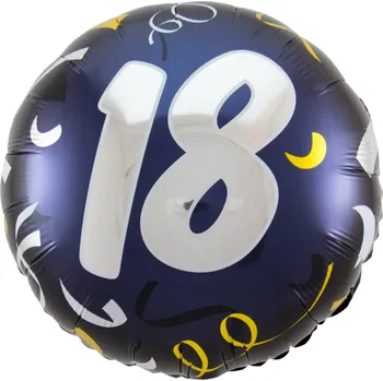 Balónek Folat Balonek fóliový číslo 18 modrý, 45 cm