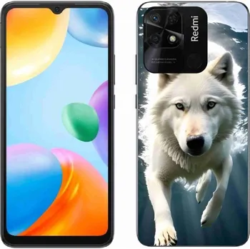 Pouzdro na mobilní telefon Gelový kryt mmCase na Xiaomi Redmi 10C - bílý vlk