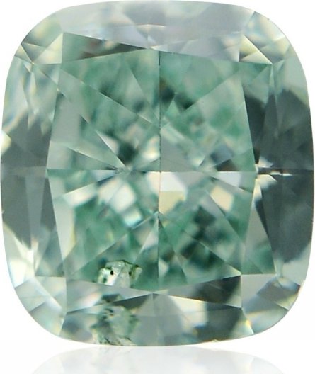 Zelený diamant 0.31ct Fancy Intense Bluish Green/SI2 s GIA certifikátem