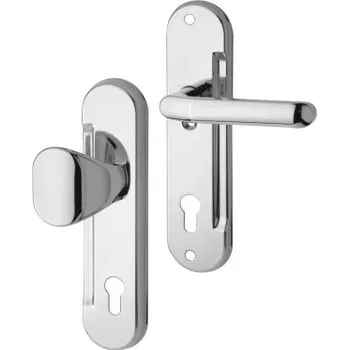 Dveřní kování Kování FAB - BERA - YALE madlo-klika chrom 92mm Pravé