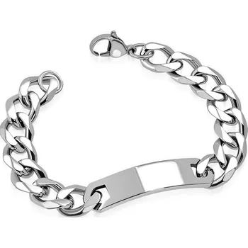 Náramek Pánský náramek ocel Pancer 12 mm s deskou GBHB836 délka 22 cm