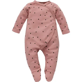 Kojenecké oblečení OVERAL PINOKIO ZAVINOVACÍ, S PUNTÍKY DARK PINK, TRES BIEN Velikost: 68
