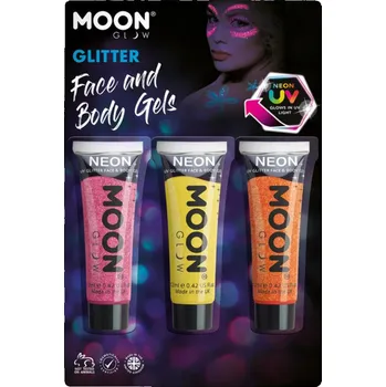 Sada UV třpytek na obličej a tělo