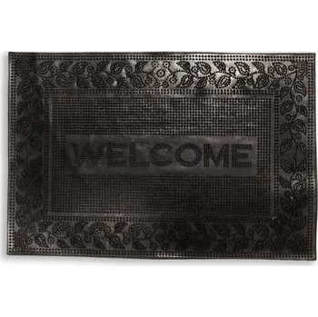 Rohožka HOME ELEMENTS Gumová rohožka WELCOME, 40 x 60 cm, černá