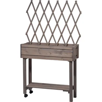 Vyvýšený záhon dobar Vyvýšený záhon s mříží (šedá)