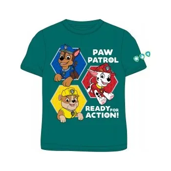 Chlapecké tričko E plus M - Chlapecké bavlněné tričko s krátkým rukávem Tlapková patrola - Paw Patrol - zelené 98
