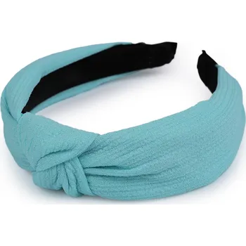 Náramek Čelenka do vlasů s uzlem textilní, malé, 3 modrá pomněnková