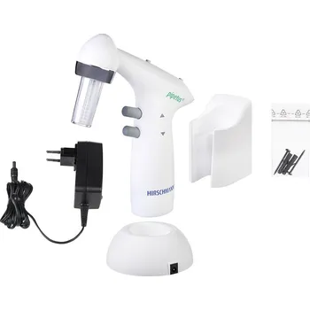 Ventil Nástavec pipetovací Pipetus, Hirschmann, Typ: Pipetus, Popis: Včetně nabíjecího stojanu, síťového adaptéru, držáku na zeď, 2 ks filtrů a 1 ks zpětného ventilu