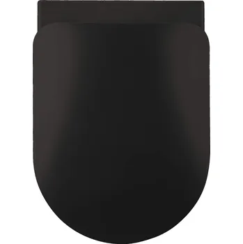 WC sedátko Deante Peonia záchodové prkénko s pomalým sklápěním černá CDE_NSOZ