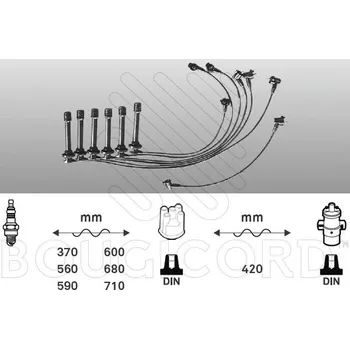 Auto elektroinstalace Zapalovací kabely TOYOTA CAMRY 3.0 138kW