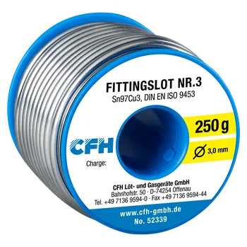 Páječka CFH Cínová pájka FL339, ⌀ 3 mm, 250 g 52339