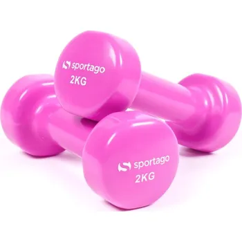 Vinylová činka Sportago Kirby, 2x2kg růžové