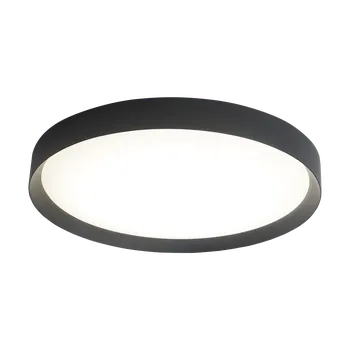 ACB Iluminacion Stropní LED svítidlo MINSK, ⌀ 60 cm, 42W, CRI90 Barva: Černá, Teplota světla: 4000K - denní bílá, Stmívání, řízení: DALI/PUSH