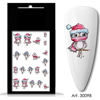 BIO NAILS BIO-nails vodolepka 30098 zimní ptáček