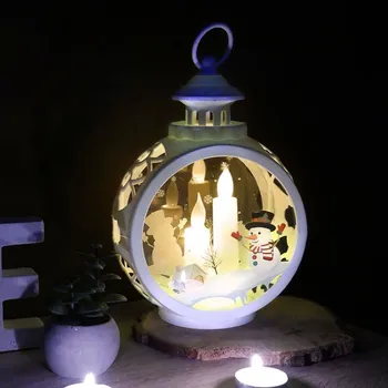 Lucerna Vánoční lucerna - sněhuláci