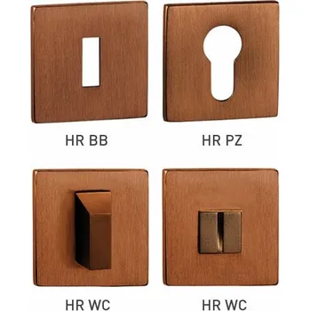 Dveřní kování TI - ROZETA - HR 5S rozety BBQ CUM - Měď matná (186)