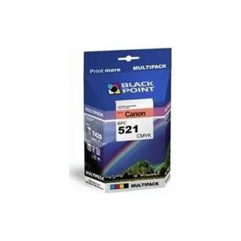 Inkousty Black Point BPC 521 / CLI-521 (azurová, purpurová, žlutá, černá)