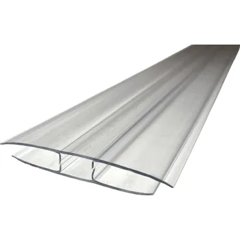 Příslušenství pro zahradní stavbu Spojovací H profil pro tl. 8mm z polykarbonátu čirý 2000 mm