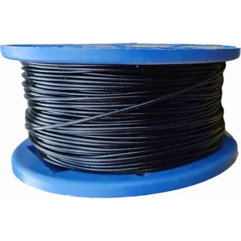 Lano Lano 5 / 6 mm potažené černým PVC, pozinkováno, (6x7 + FC), DIN 3055