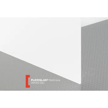 půdní výlez Röhm Pískované plexisklo Plexiglas Satinice 8mm opál WH10 DC (snow) 1520 x 2030 mm