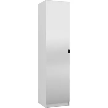 regál FOX b | regál 50 s UNI dveřmi se zrcadlem | bílá | do systému FOX