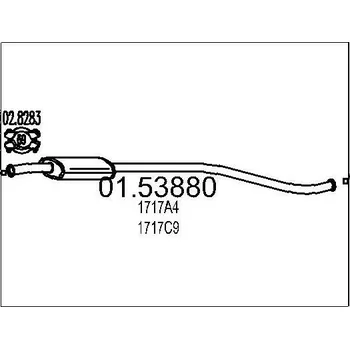 Auto-moto Střední tlumič výfuku MTS 01.53880