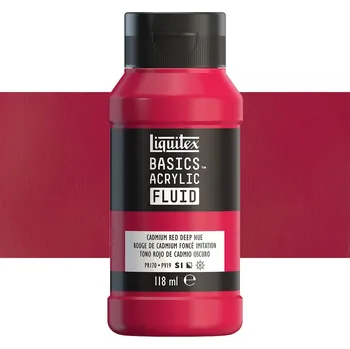 Vodová barva Akrylová barva Liquitex Basics Fluid - Cadmium Red Deep Hue Balení: 118 ml