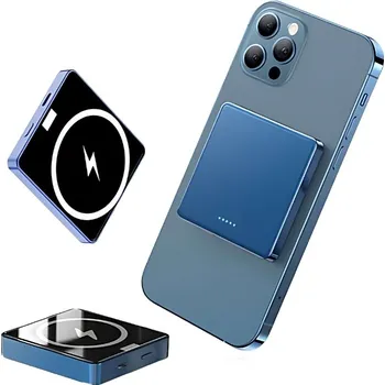 Mini Magnetická Magsafe Bezdrátová Powerbanka na Smartphone iPhone 15W až 10000mAh 5000mAh