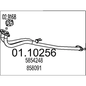 Auto-moto Výfuková trubka MTS 01.10256