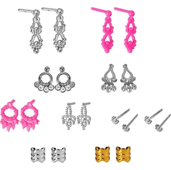 Doplněk pro panenku Náušnice pro panenku Barbie - 10 párů (30 cm)