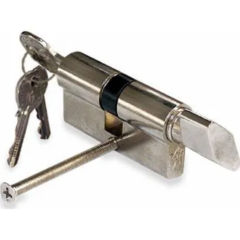 Vložka do dveří Vložka zámku se šroubem, 80 mm, 40×40 mm, chromovaná