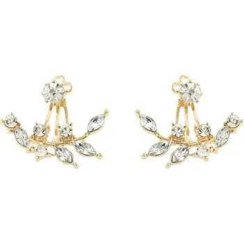 Náušnice Flamenco Mystique Náušnice ve tvaru větviček osázených krystaly, zlaté/stříbrné, 2,5 x 2,8 cm, z obecných kovů