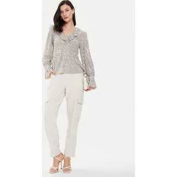 Pánské kalhoty Karen by Simonsen Kalhoty z materiálu Nina10104876 Béžová Straight Fit 38