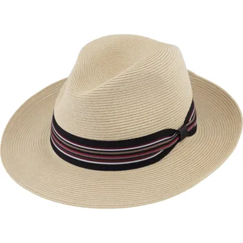 Klobouk Fiebig - Headwear since 1903 Letní Fedora klobouk - Fiebig Natur Velikost: 55 cm (S)