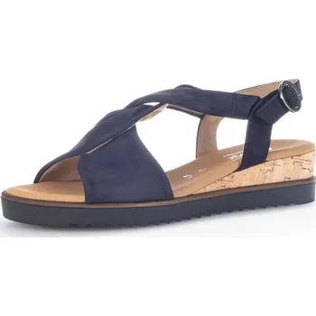 Dámské sandále Tmavě modré sandálky na nižším korkovém klínu 42.751.86 44