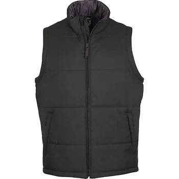 Pánská bunda Sol's Vodotěsná vesta Bodywarmer s prošíváním pro pohodlnější nošení Barva: šedá uhlová, Velikost: S L868