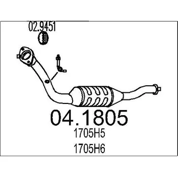 Katalyzátor Katalyzátor MTS 04.1805