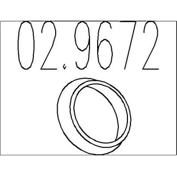 Výfuková trubka Těsnicí kroužek, výfuková trubka MTS 02.9672